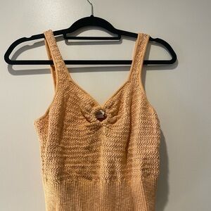 Abercrombie & Fitch Textured Knit Camisole - Light Orange
